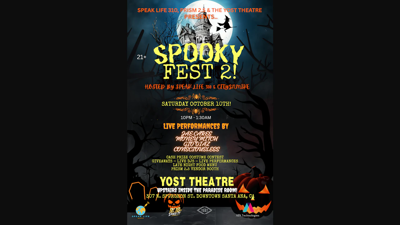 Spooky Fest 2! - Costume Party inside the Paradise Room!