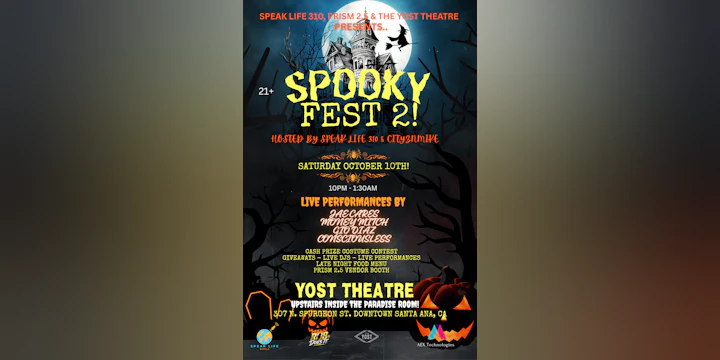 Spooky Fest 2! - Costume Party inside the Paradise Room!