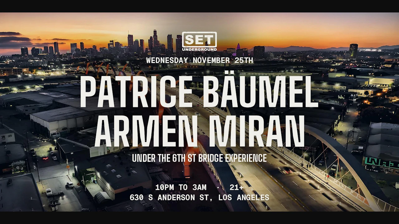 SET w/Patrice Baumel & Armen Miran under the 6th Bridge in LA