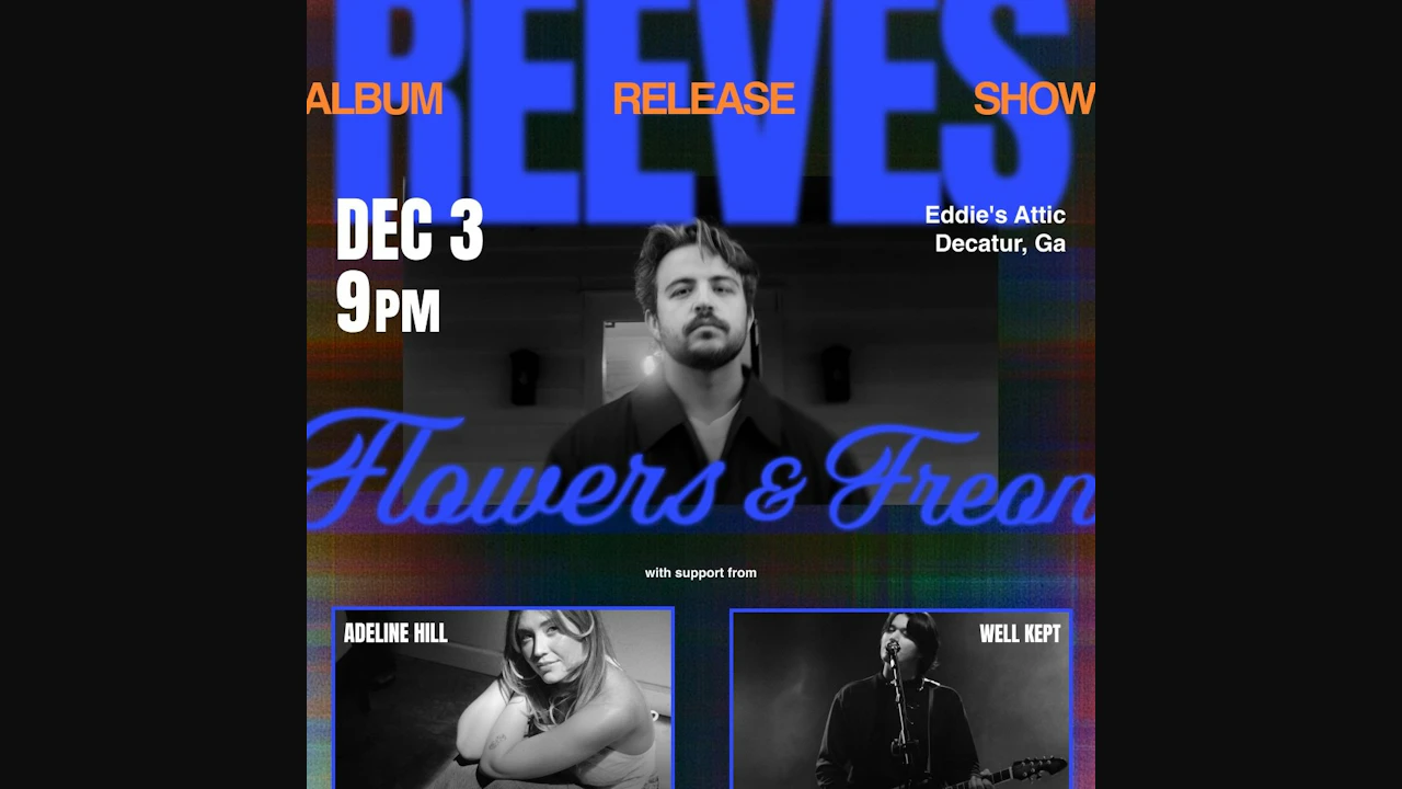 Reeves Album Release Show w/ Adeline Hill + Well Kept