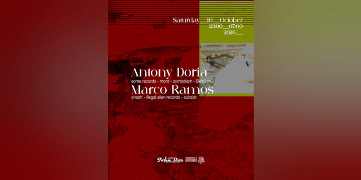 Amsterdam Techno Sessions w/ Antony Doria (Soma Records - Materia - Mord) BE