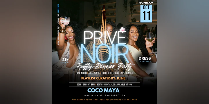 Privé Noir: The Rooftop Dinner Party Series