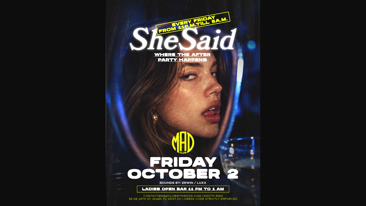 SHE SAID Friday October 2