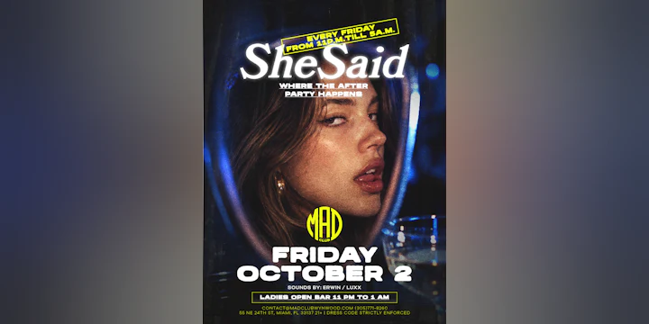 SHE SAID Friday October 2