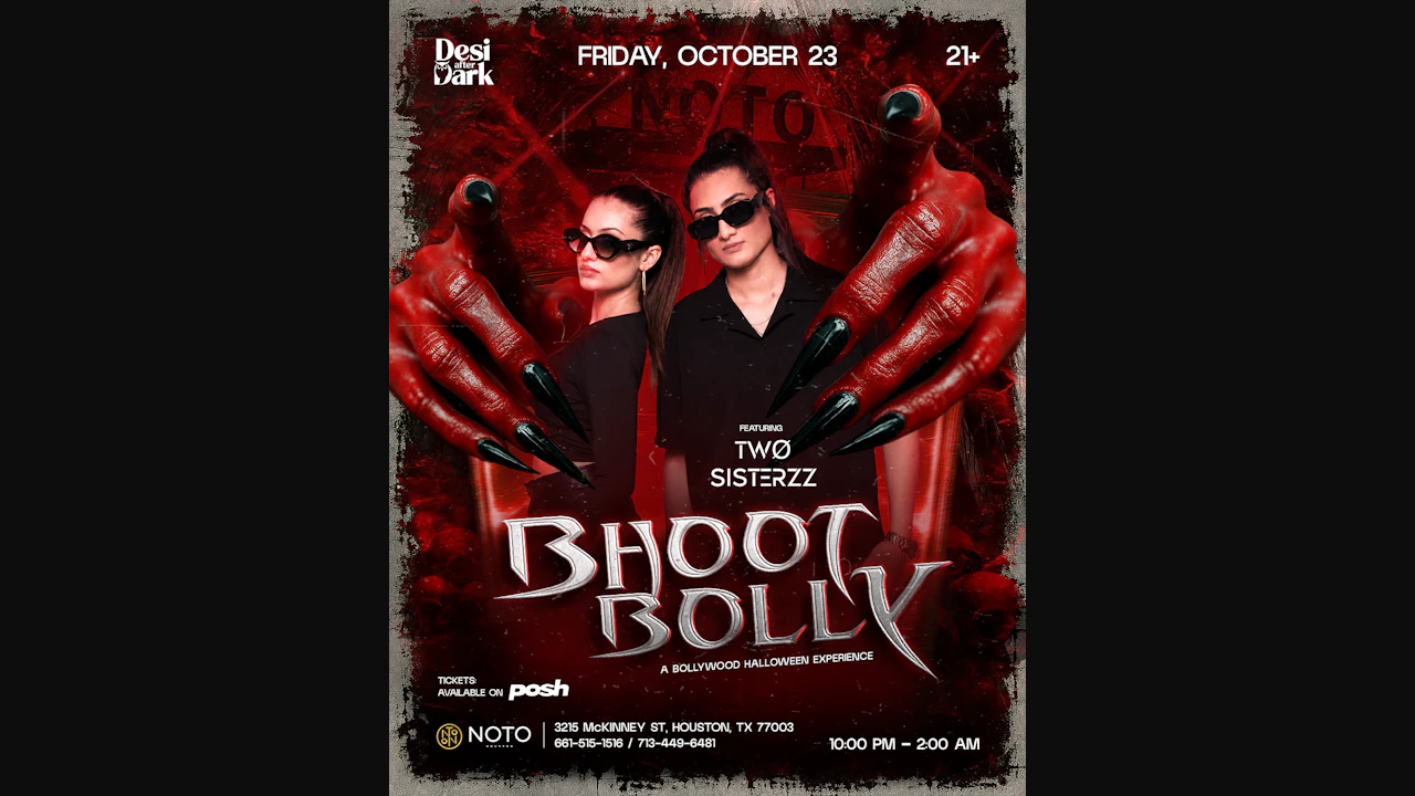 Bhoot Bolly: A Bollywood Halloween Experience: Two Sisterzz