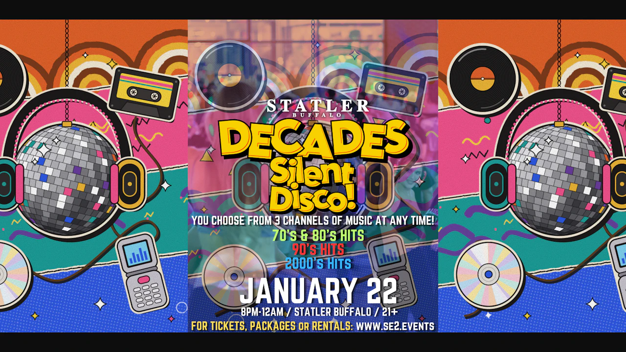 DECADES Silent Disco at Statler Buffalo!