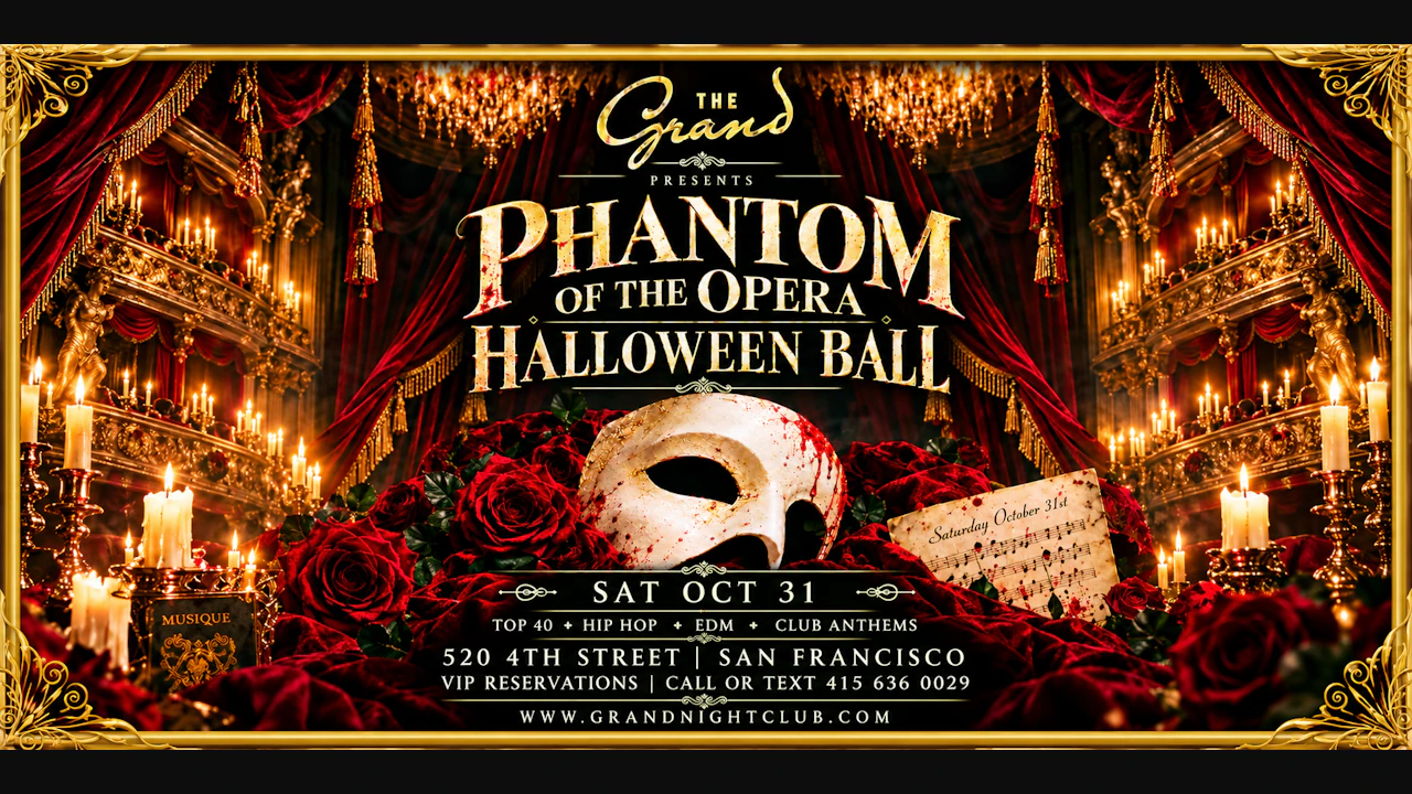 Phantom Of The Opera Halloween Ball Saturday