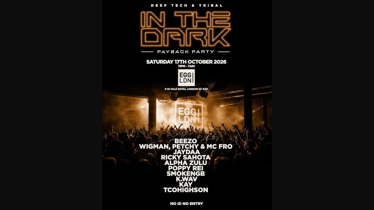 InThe Dark Payback Party - Deep/Tech/Tribal House - Free B4 12am