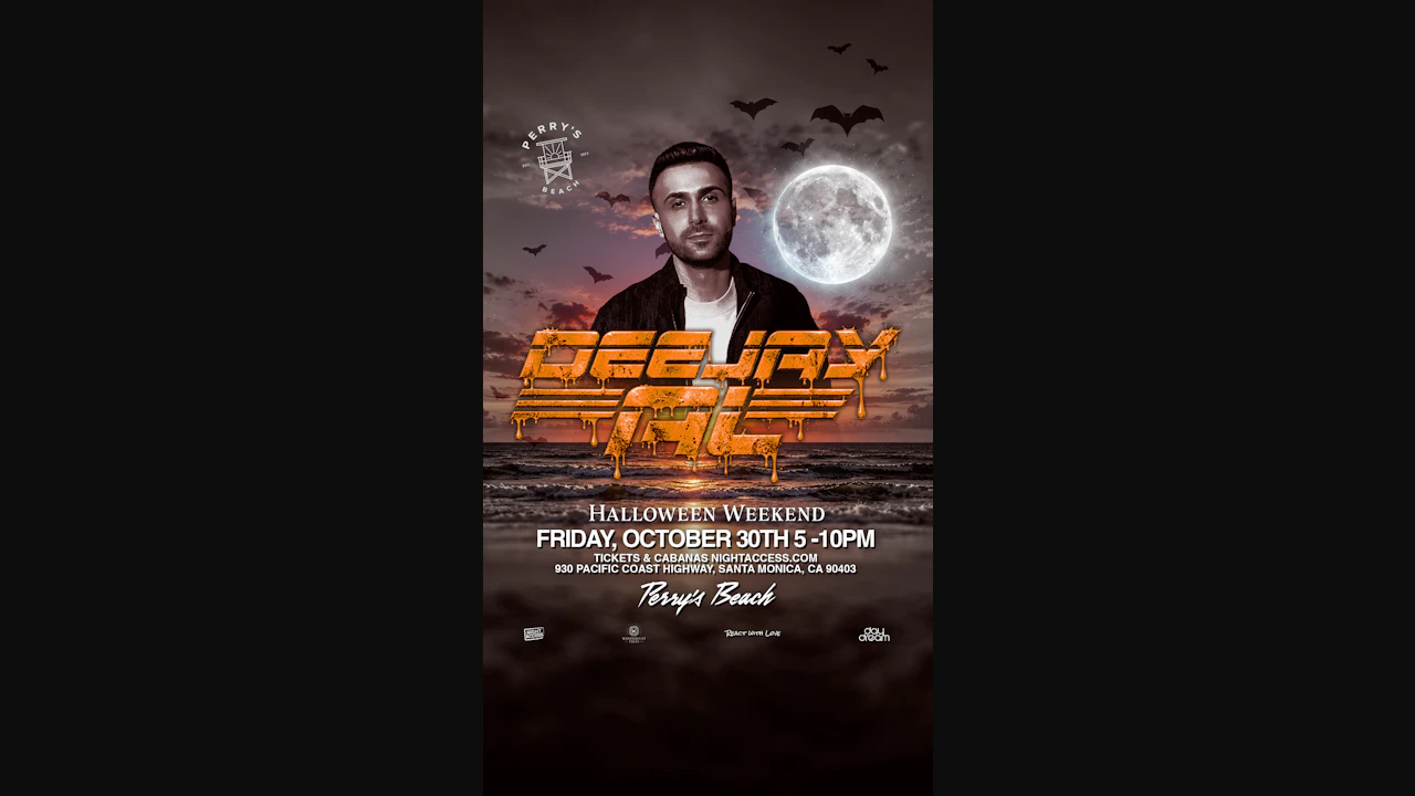HALLOWEEN WEEKEND | DEEJAY AL | Perry’s Beach Club • Santa Monica Beach