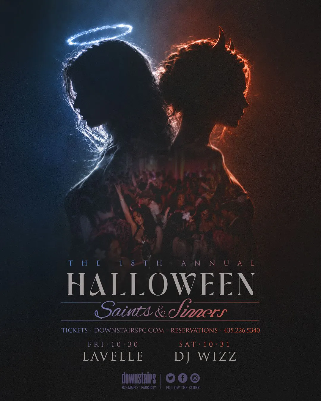 Saints & Sinners Halloween Night ~ Featuring DJ Wizz