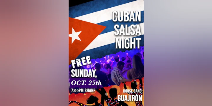Live Cuban Salsa Dance Party (No Cover Charge!) 7pm 'Til 11:30pm