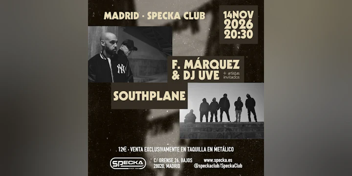 Dj Uve + F. Márquez presentando Ropa Vieja & Southplane