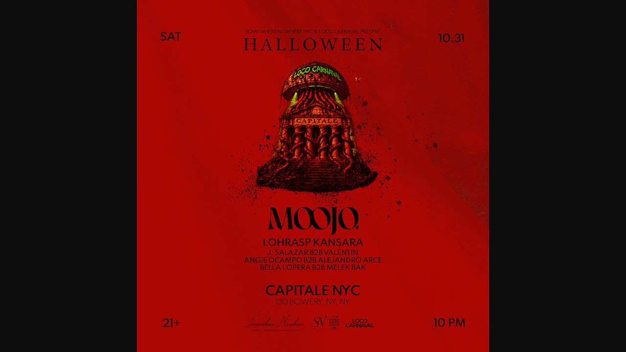 Halloween Night with Moojo x Lohrasp Kansara @ Capitale NY