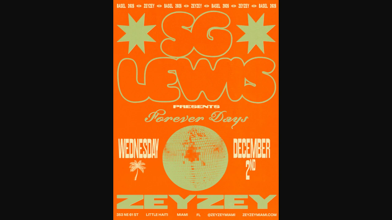 SG Lewis Presents Forever Days, Miami