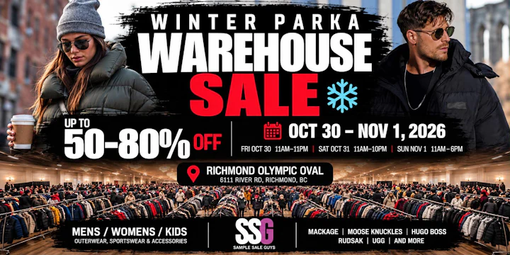 Winter Parka Warehouse Sale - Vancouver