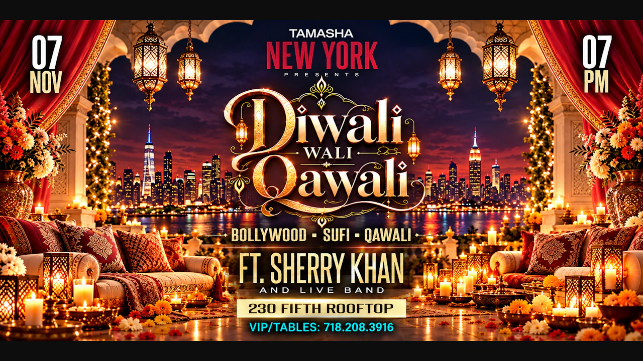 Diwali Wali Qawali: Ft. Sherry Khan @ 230 Fifth Ave Nyc