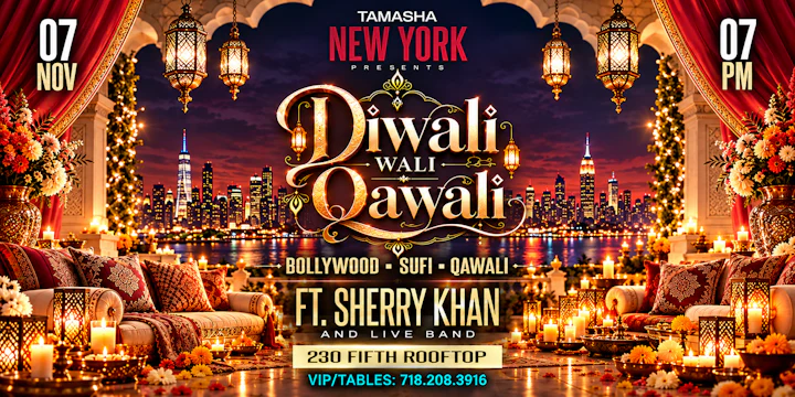 Diwali Wali Qawali: Ft. Sherry Khan @ 230 Fifth Ave Nyc
