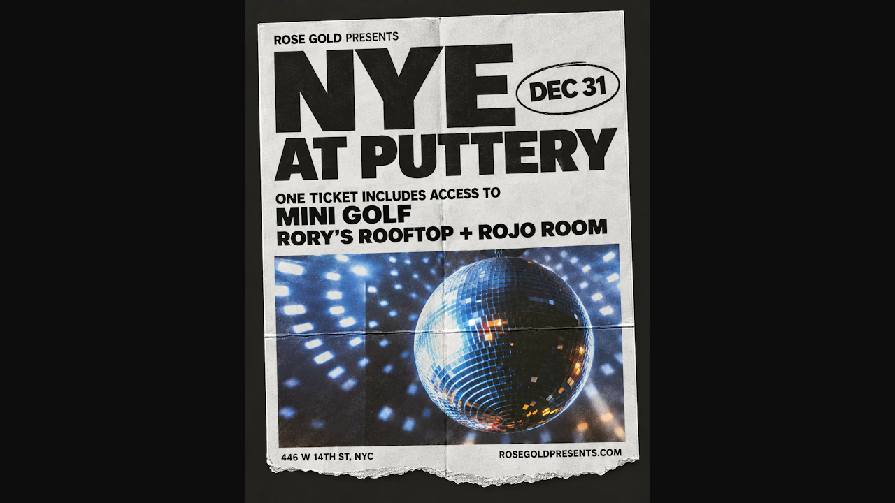 Puttery New Year's Eve 2027: Access Rory's Rooftop & Rojo Room