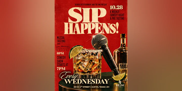 SIP HAPPENS! Comedy night at The One 10.28