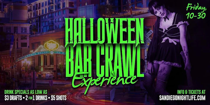 San Diego Halloween Eve - Friday Night Bar Crawl Party