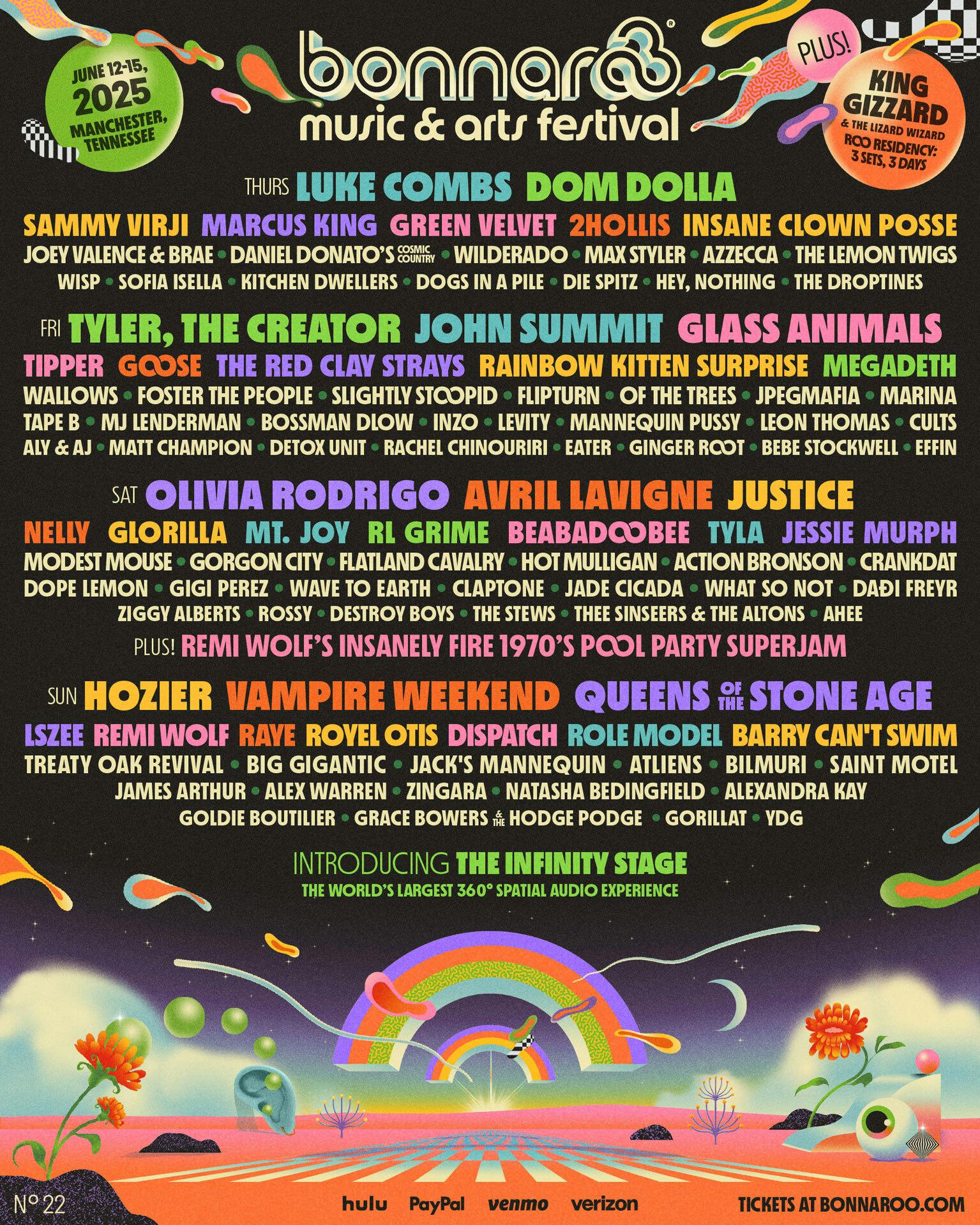 Bonnaroo Music & Arts Festival 2025 - 4 Day Pass