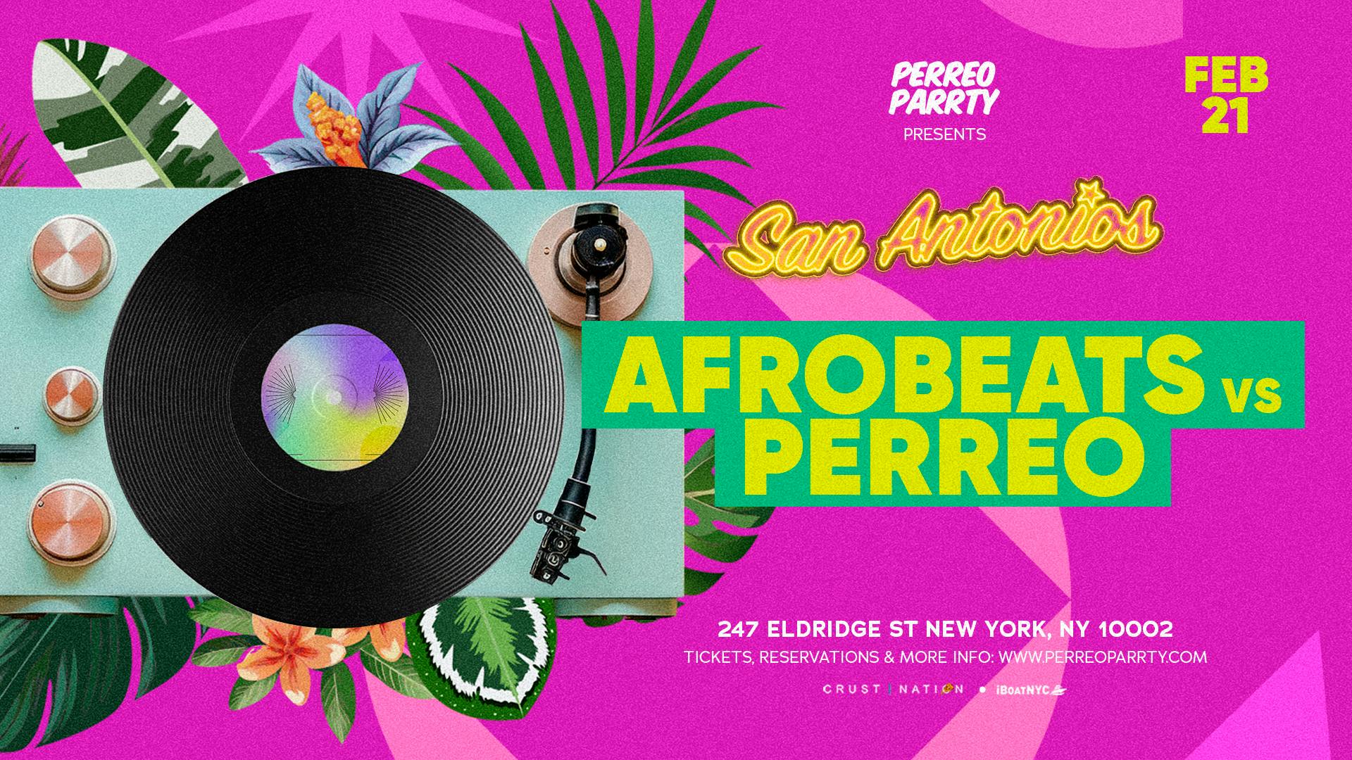 Afrobeats vs Perreo Dance Party at San Antonios NYC