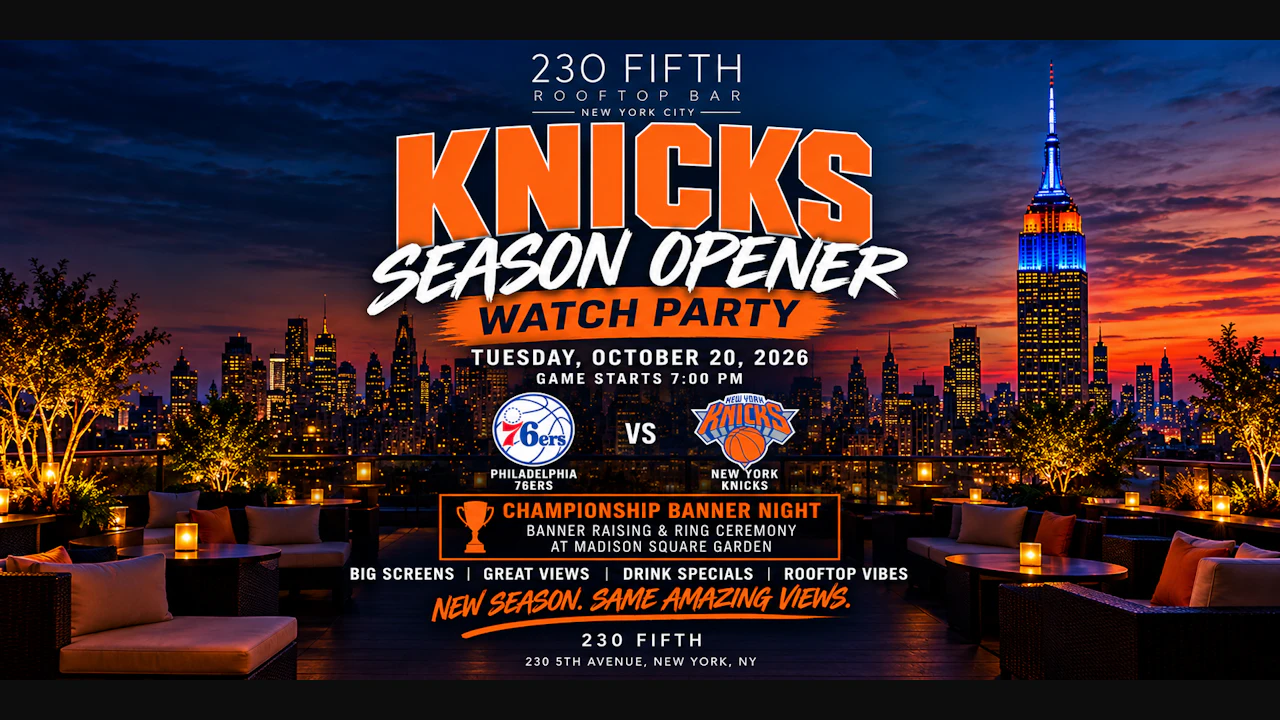 New York Knicks Season Opener Watch Party@ 230 Fifth Rooftop