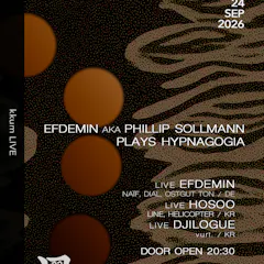 꿈 Kkum LIVE: Efdemin Aka Phillip Sollmann Plays Hypnagogia
