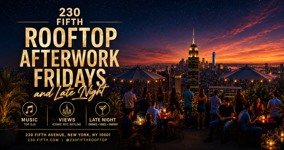 Rooftop AFTERWORK FRIDAYS and LATE NIGHT