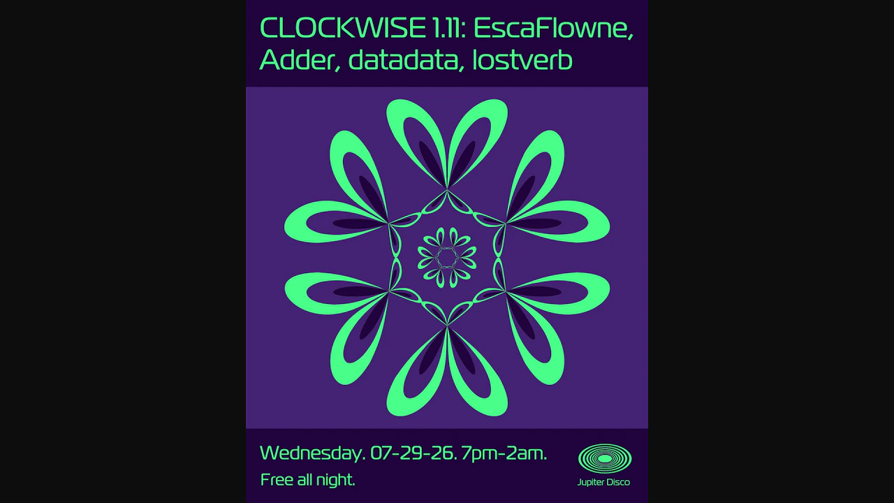 CLOCKWISE 1.11: EscaFlowne, Adder, datadata, lostverb