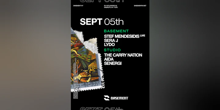 Stef Mendesidis live / Sera J / LYDO / The Carry Nation / AIDA / SENERGI
