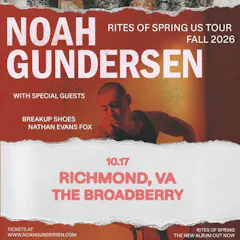 Noah Gundersen: Rites Of Spring US Tour FALL 2026 W/ Breakup Shoes And Nathan Evans Fox