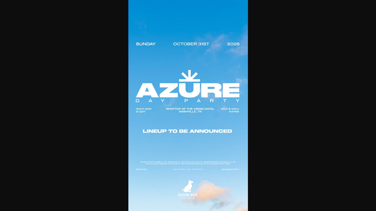Azure Day Party Nashville October 31st