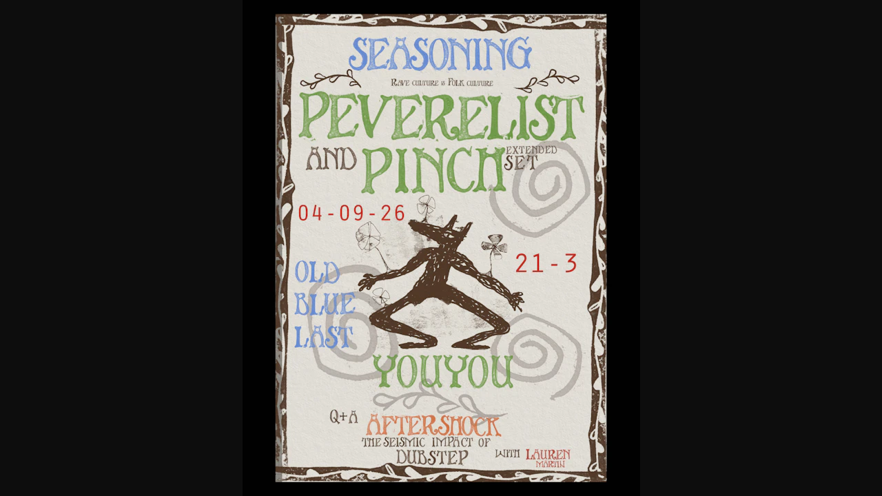 Seasoning ✶ Peverelist + Pinch, YouYou... Aftershock Book Q+A: Lauren Martin