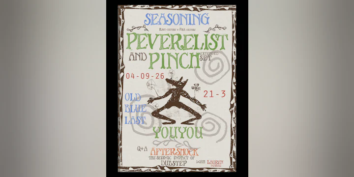 Seasoning ✶ Peverelist + Pinch, YouYou... Aftershock Book Q+A: Lauren Martin
