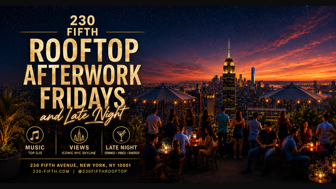 Rooftop AFTERWORK FRIDAYS and LATE NIGHT