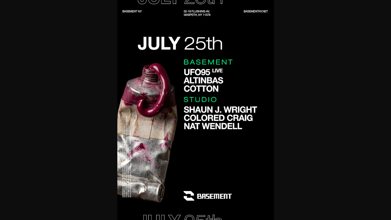UFO95 live / Altinbas / cotton / Shaun J. Wright / Colored Craig / Nat Wendell