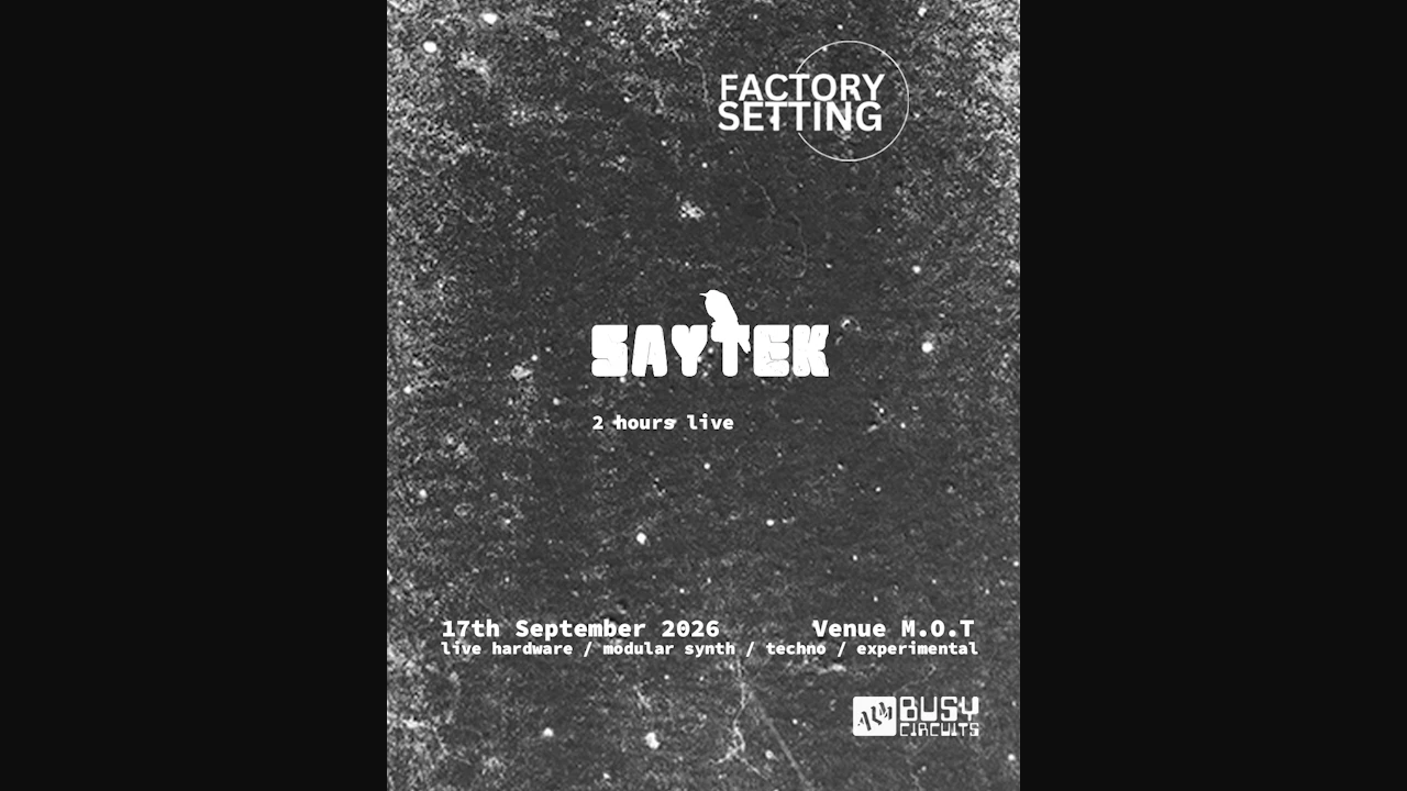 Factory Setting with Saytek (Live)