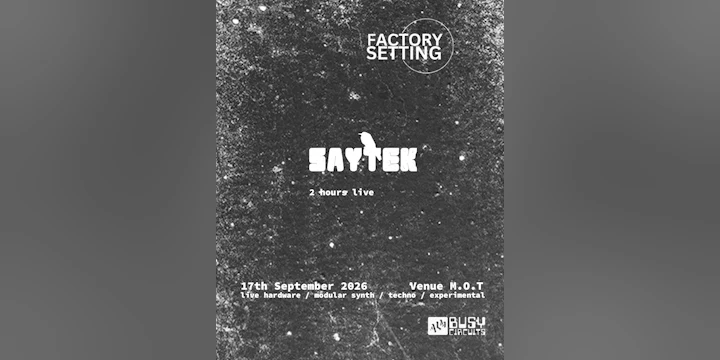 Factory Setting with Saytek (Live)