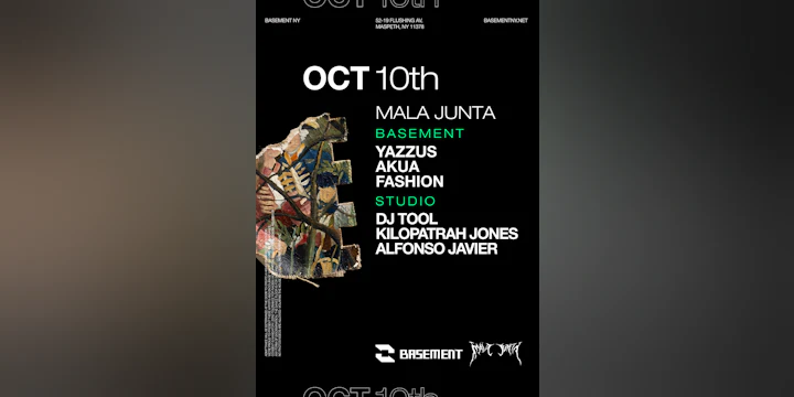 Mala Junta: Yazzus / Akua / FASHION / DJ TOOL / Kilopatrah Jones / Alfonso Javier