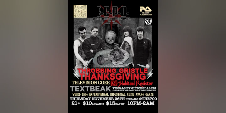 East Coast Power Dynamics Throbbing Gristle Thanksgiving Wsg Television Gore
