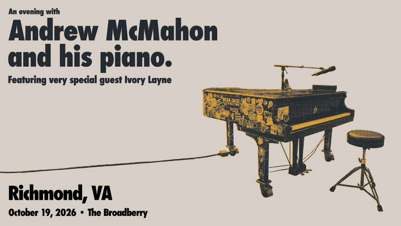 An evening with Andrew McMahon and his piano w/ special guest Ivory Layne