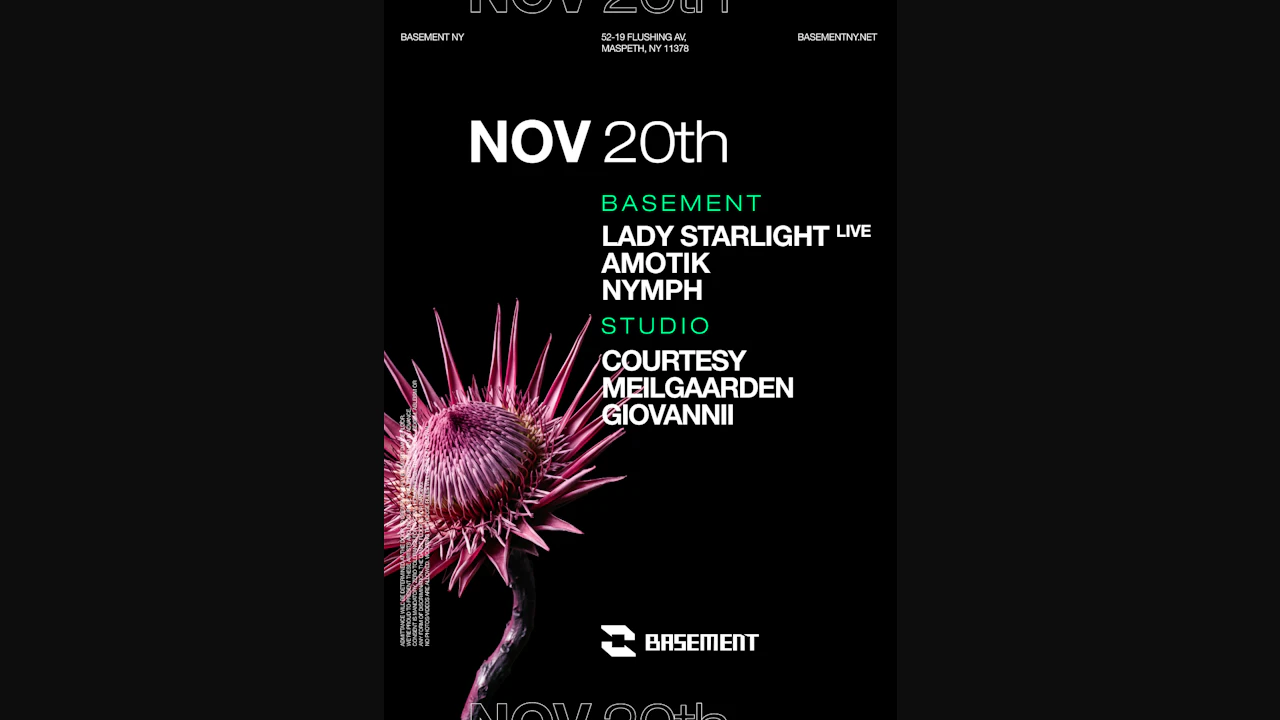 Lady Starlight live / Amotik / Nymph / Courtesy / Meilgaarden / Giovannii