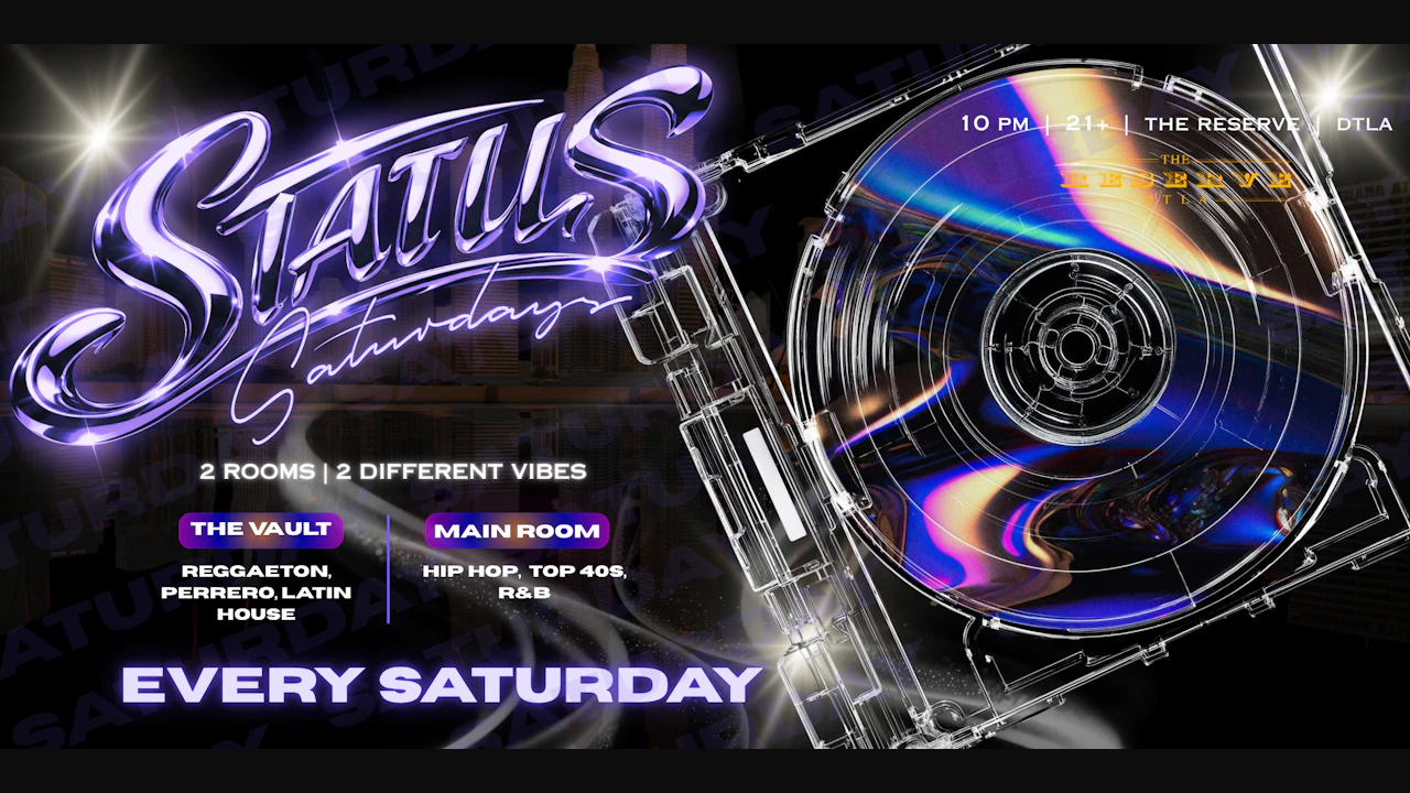 Status Saturday - 2 Rooms 2 Different Vibes!
