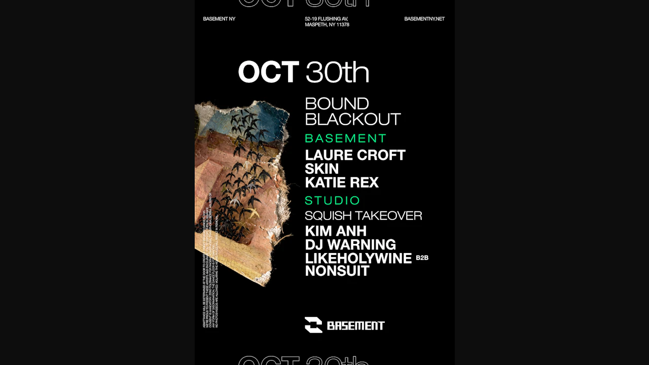 BOUND Blackout: Laure Croft / SKIN / Katie Rex / Kim Anh / Dj Warning / likeholywine / nonsuit