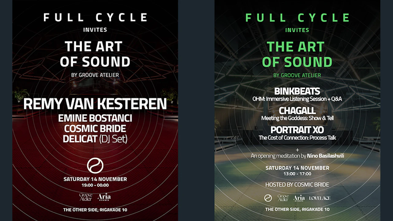 FULL CYCLE invites 'The Art of Sound' by Groove Atelier