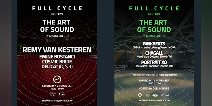 FULL CYCLE invites 'The Art of Sound' by Groove Atelier