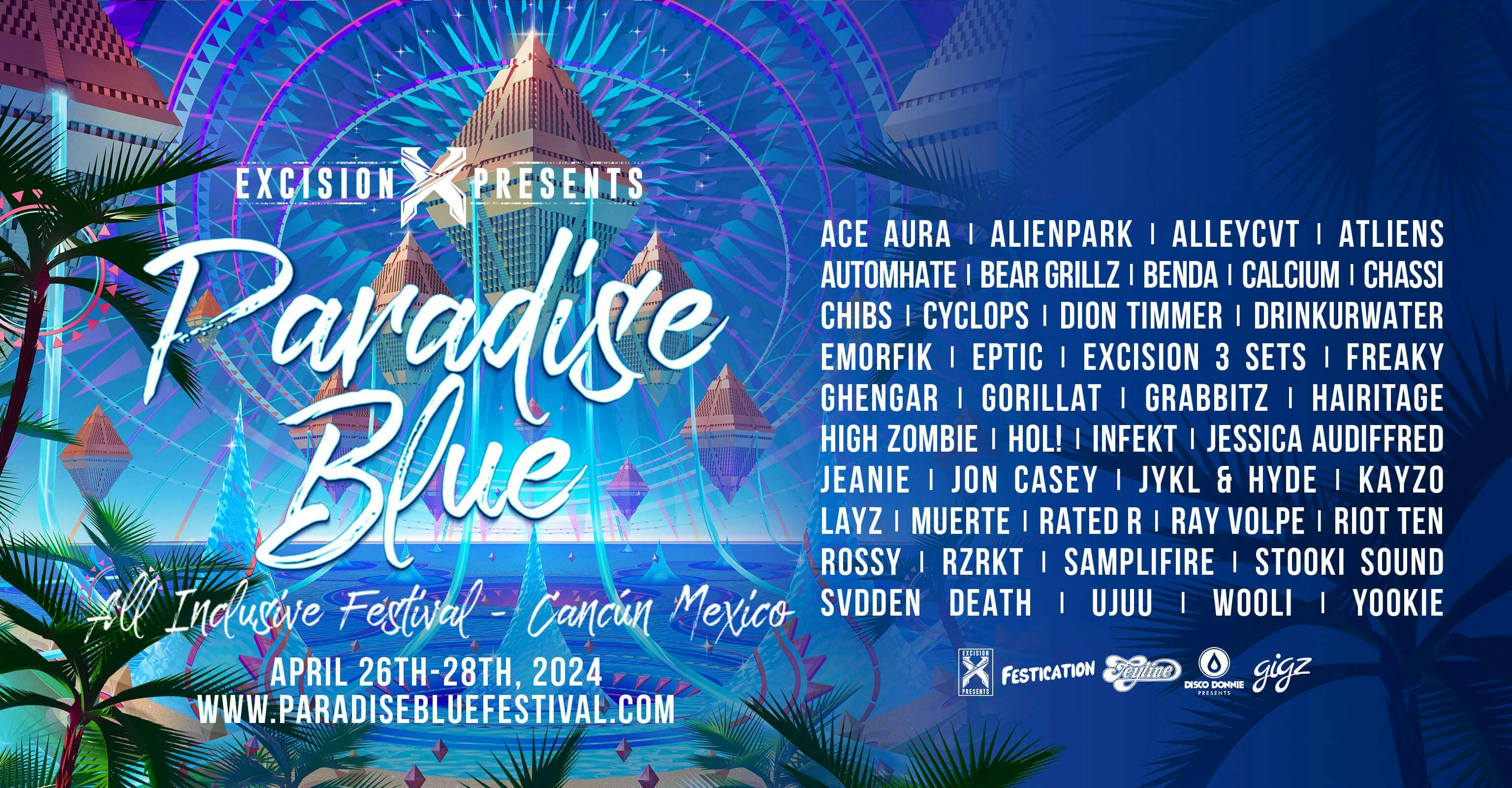 Paradise Blue 2024 Day 2 at Cancun Festivals Saturday, Apr 27 2024