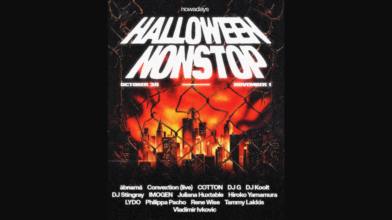 Halloween Nonstop: DJ Stingray, Convextion, Rene Wise, Juliana Huxtable, DJ Koolt + more