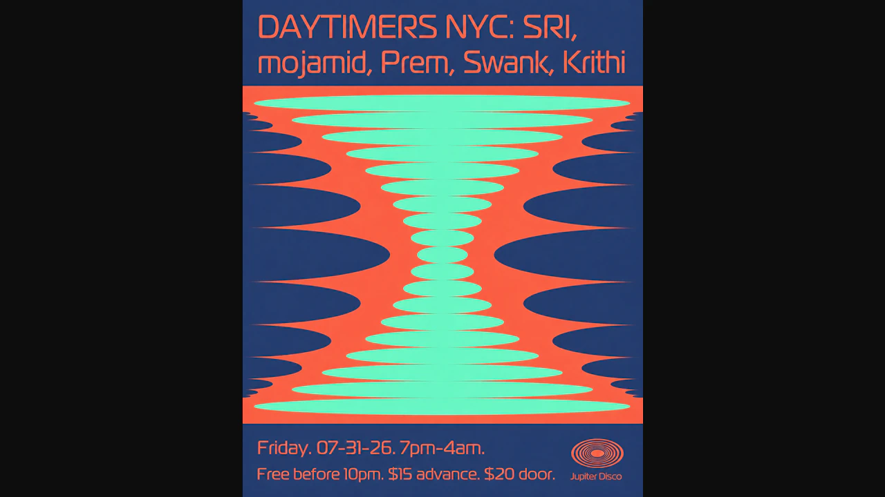 DAYTIMERS NYC: SRI, mojamid, Prem, Swank, Krithi
